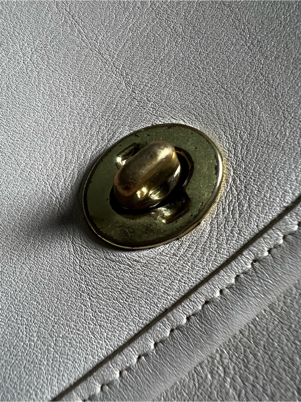 Vintage COACH City Bag 9790 Ivory Bone / Cream Leather Made in USA Crossbody - Picture 7 of 10